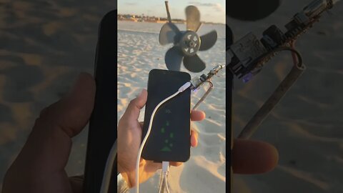 Watch This Mobile Phone Charged Directly ONLY From The Wind