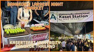 Largest Night Market in Bangkok - Kasertsart University Annual Fair - Thailand 2024