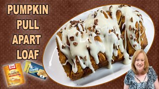 PUMPKIN PULL APART LOAF | Bake With Me Fall Dessert Recipe using Pumpkin and Biscuits