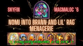 Hearthstone Battlegrounds: Scabbs 1st place // Nomi into Brann And Lil' Rag Menagerie🔥🔥🔥