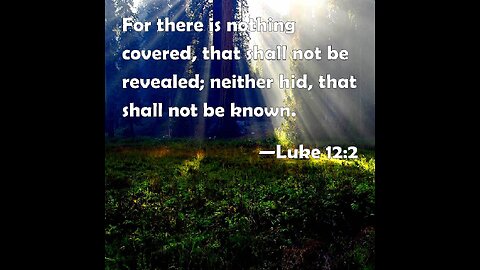 Sunday Talk with Jamal: Luke 2 For there is nothing covered, that shall not be revealed 31/06/24