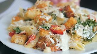 Chicken Caesar Pasta Bake