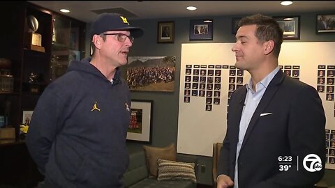 INTERVIEW: Jim Harbaugh one-on-one with Brad Galli after Michigan beats Ohio State