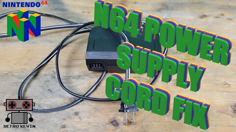 Fixing the cord on a N64 power supply.