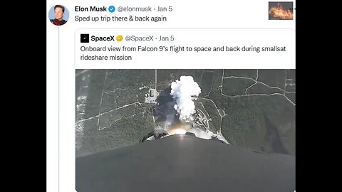 Elon Musk's Falcon 9's Trip to Space and back Sped Up