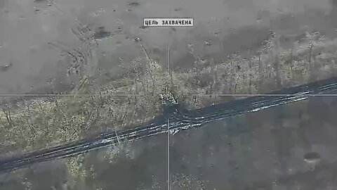 Lancet suicide drone hitting a T-72 tank of the AFU in one of the directions south of Donetsk city