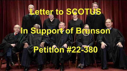 Letter to SCOTUS Supporting Petition #22-360