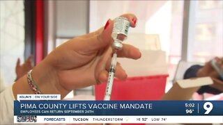 COVID-19 vaccine requirements lifted for Pima County employees
