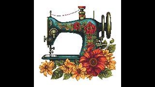 VINTAGE SEWING MACHINE Cross Stitch Pattern by Welovit | welovit.net | #welovit