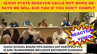 State Senator Tells Woke School Board They Are Not Complying With the Law- They Cancel the Meeting