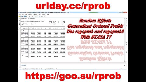 Random Effects Generalized Ordered Probit Use regoprob and regoprob2 With STATA 17