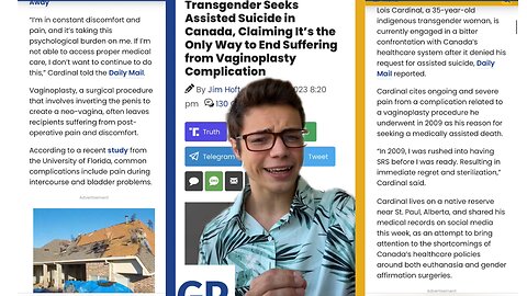 Victor Reacts: Horrific! Transgender Seeks to be Euthanized to Escape Trauma of “Transition”