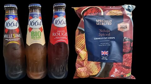 Kronenbourg 1664 Triple Millesime Bio Blonde Rouges & Aldi Nduja Spiced Crisps...