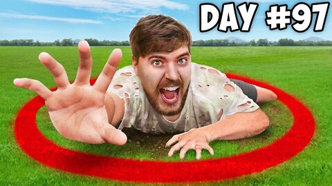 Survive 100 Day In Red Circle Challenge And Win $500000 | Mr Beast