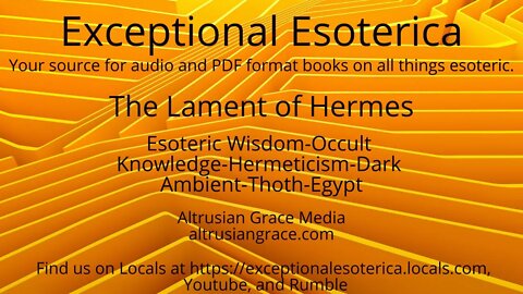 The Lament Of Hermes presented by Artesian Grace Media