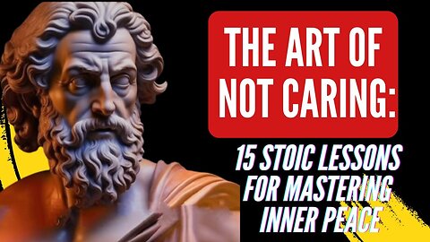 The Art of Not Caring: 15 Stoic Lessons for Mastering Inner Peace