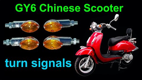 New turn signal lights on a GY6 150cc Chinese scooter