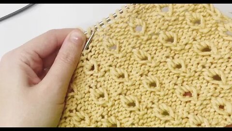 🧶How to knit Tear drops stitch simple tutorial for blanket