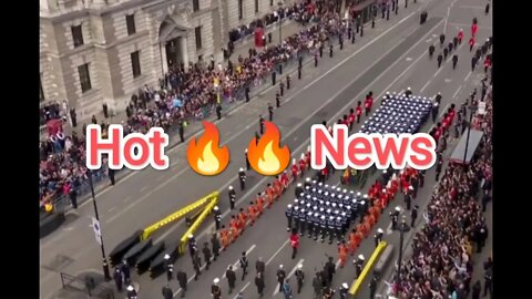PROCESSION ARREST Man 'arrested after trying to jump over the barriers' as Queen's coffin begins its