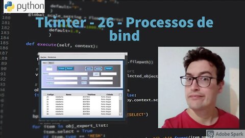 Curso Tkinter - Aula 26 - Processos de bind - Python
