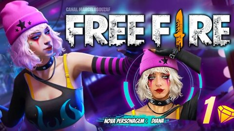 Personagem Diana do Free Fire de Graça com Recarga de Diamantes