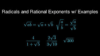 Radicals and Rational Exponents w/ Examples #precalculus #algebra #mathematics
