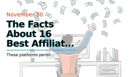 The Facts About 16 Best Affiliate Marketing Programs for Beginners in 2021 Uncovered