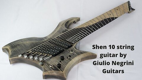 GNG Guitars - 10 strings fanned fretting, headless and partially fretless MKR10Shen