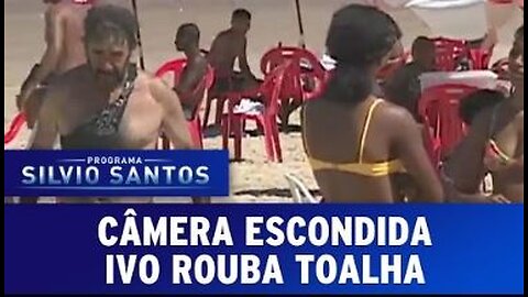 Ivo rouba toalha (Towel Theft Prank) - Câmeras Escondidas