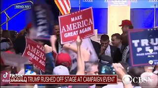 Donald Trump Rushed Off Stage at Campaign Event