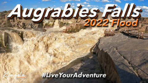 Augrabies Falls 2022 Flood Low Water vs High Water