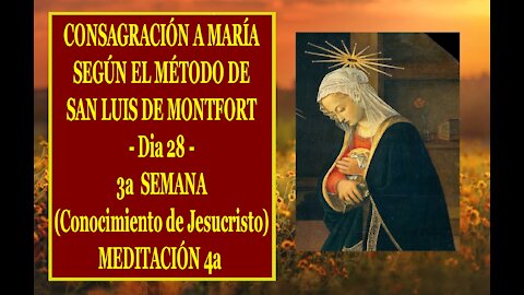 CONSAGRACIÓN A MARÍA SEGÚN EL MÉTODO DE SAN LUIS DE MONTFORT 28 - 4a MEDITACIÓN de la 3a SEMANA -