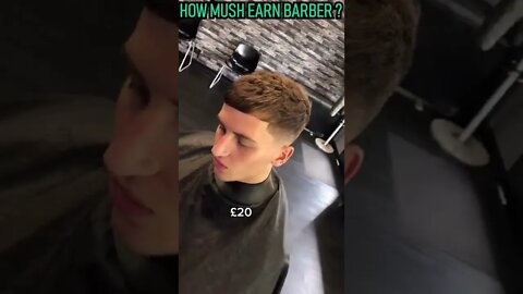 How much a barber earns in the U K (asmr barber #shorts #tiktok #short