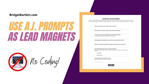 Use A.I. Prompts as lead magnets | Formwise & High Level