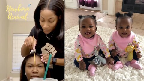 Erica Dixon Has Her Hands Full With Twin Daughters & Emanii!