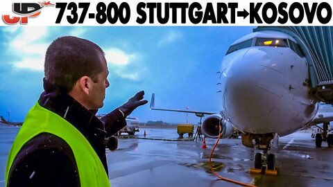 Boeing 737-800 Empty Flight from Stuttgart to Pristina ETF Airways | Cockpit Pilot Presentations