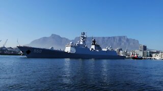 SOUTH AFRICA - Cape Town - Chinese Russian and SA Navy Vessels Leaving (Video) (xpn)