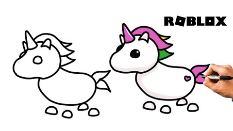 How to Draw Unicorn | Roblox Adopte Me | 6000 INSCRITOS ❤🥳