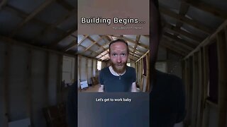 The build of our tiny offgrid cabin BEGINS! Full video on YT channel! #homestead #offgrid #tinycabin