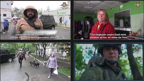 People's Militia of the DPR rescue pets 🐕 in destroyed cities