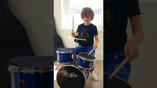 practicing drums