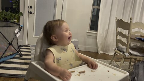 Laughing Baby Adorably Finds Her Snort