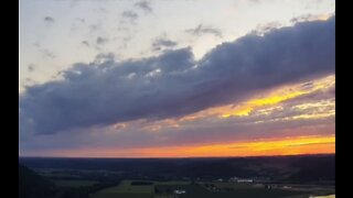 Time Lapse of Cloud Formations and Colorful Sunset in the Hills of Eastern Ohio