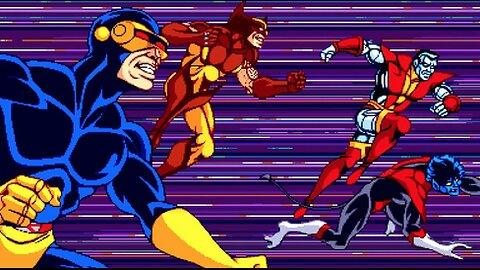 X-Men (Arcade) Playthrough [Dual screen ver.]