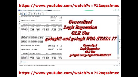 Generalized Logit Regression (GLR) Use gologit2 and gologit With STATA 17