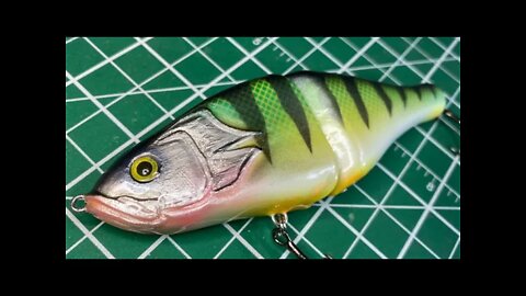 Finishing a wooden swimbait lure