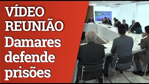 VÍDEO DA REUNIÃO MINISTERIAL: Damares defende prisão de prefeitos e governadores