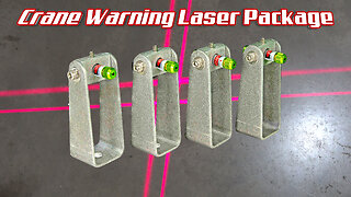 Crane Warning Laser Light Package - 4 Red Pedestrian Safety Lasers - Power Supply Box - IP54
