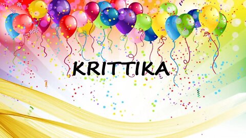 Happy Birthday to Krittika - Birthday Wish From Birthday Bash