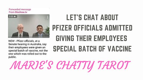 Let's Chat About Pfizer Officials Admitted Giving Their Employees Special Batch of Vaccine!?